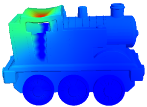 A "Thomas Train" structural problem with 50 million degree of freedom solved on a GPU in 24 minutes.